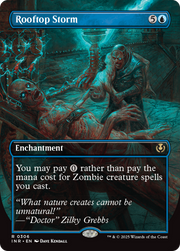 Rooftop Storm (Borderless) (INR-306) - Innistrad Remastered: (enchantment) (Borderless) Foil