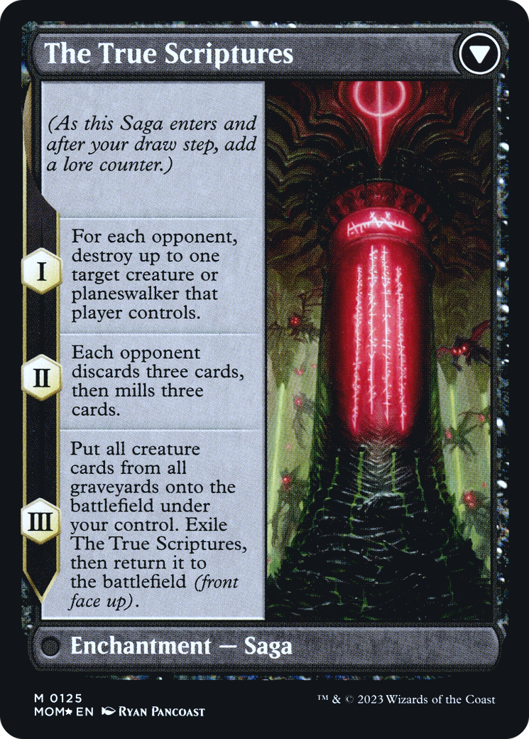 Sheoldred // The True Scriptures (PRE-125S) - March of the Machine Promos Foil