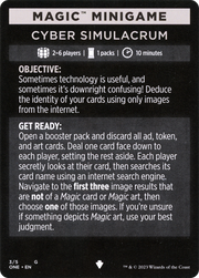 Cyber Simulacrum // Cyber Simulacrum (cont'd) (MONE-003) - Phyrexia: All Will Be One Minigames