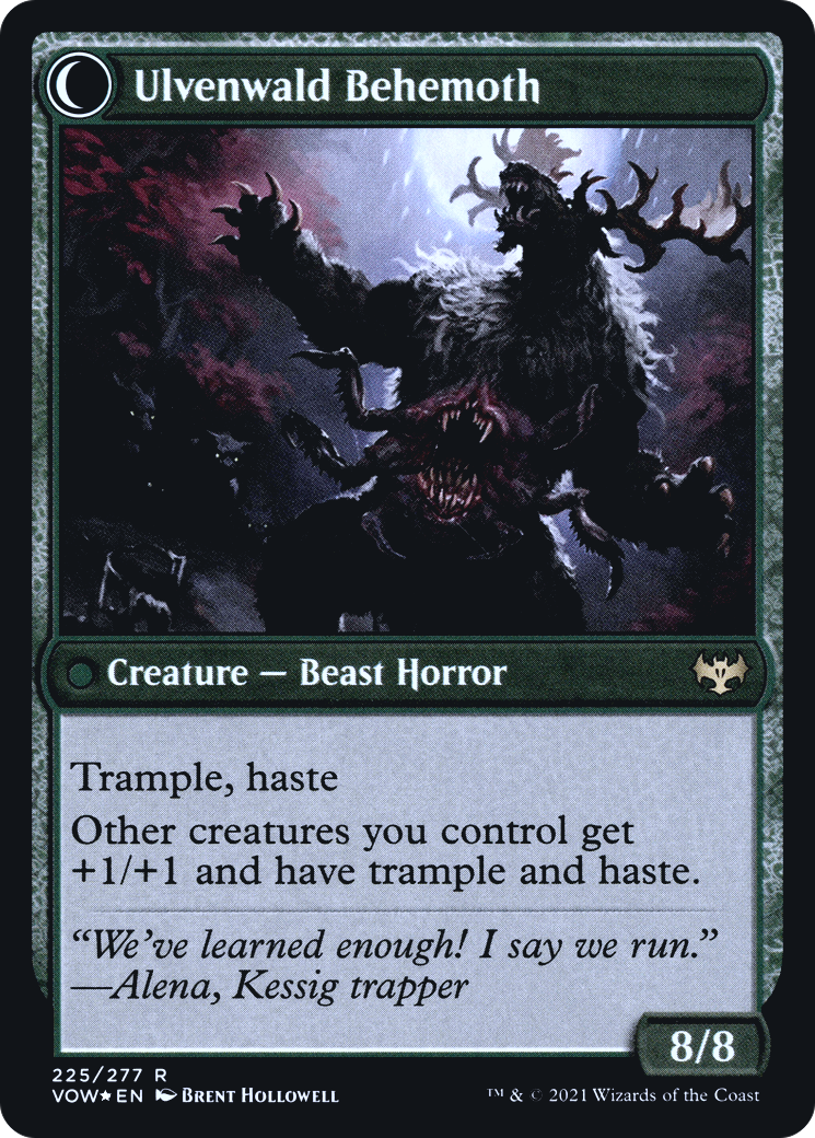 Ulvenwald Oddity // Ulvenwald Behemoth (PRE-225S) - Innistrad: Crimson Vow Promos: (Double Faced Transform) Foil