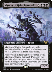 Myojin of Grim Betrayal (NEC-055) - Neon Dynasty Commander: (Extended Art)