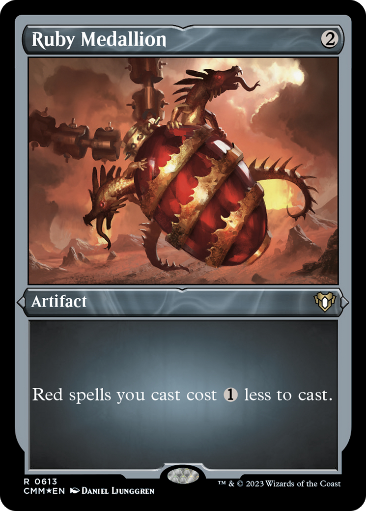 Ruby Medallion (CMM-613) - Commander Masters Etched Foil