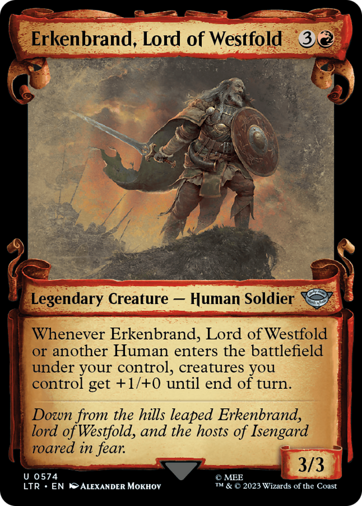 Erkenbrand, Lord of Westfold (LTR-574) - The Lord of the Rings: Tales of Middle-earth: (Showcase) Foil