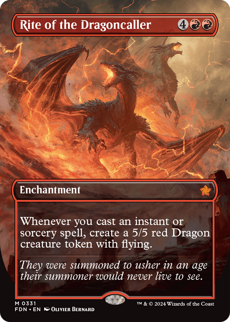 Rite of the Dragoncaller (Borderless) (FDN-331) - Foundations (Borderless)