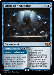 Virtue of Knowledge // Vantress Visions (PPWOE-076) - Wilds of Eldraine Promos