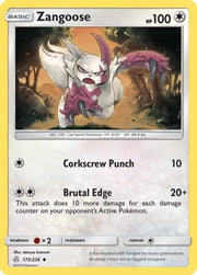 Zangoose 173  SM  Cosmic Eclipse - Uncommon