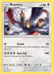 Braviary 178  - Reverse Holofoil SM  Cosmic Eclipse - Rare