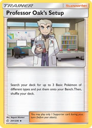 Professor Oak's Setup 201/236  - Reverse Holofoil SM  Cosmic Eclipse - Uncommon