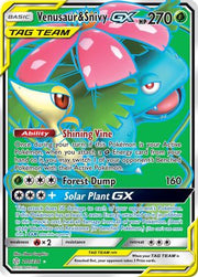 Venusaur & Snivy GX (Full Art) 210  - Holofoil SM  Cosmic Eclipse - Ultra Rare