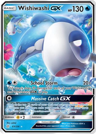 Wishiwashi GX 063/236  - Holofoil SM  Cosmic Eclipse - Ultra Rare
