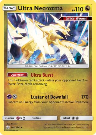 Ultra Necrozma 164/236  - Reverse Holofoil SM  Cosmic Eclipse - Holo Rare