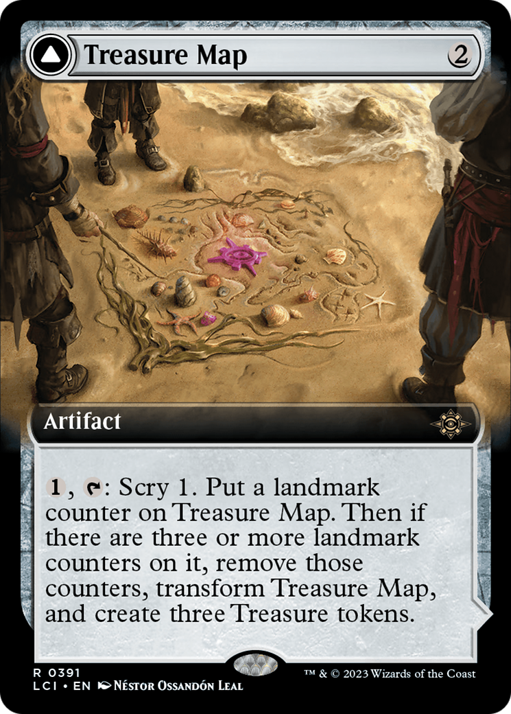 Treasure Map // Treasure Cove (LCI-391) - The Lost Caverns of Ixalan: (Extended Art) Foil