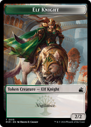 Elf Knight (TRVR-015) - Ravnica Remastered Tokens Foil