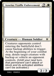 Azorius Traffic Enforcement (UNK-RW03A) - Unknown Event