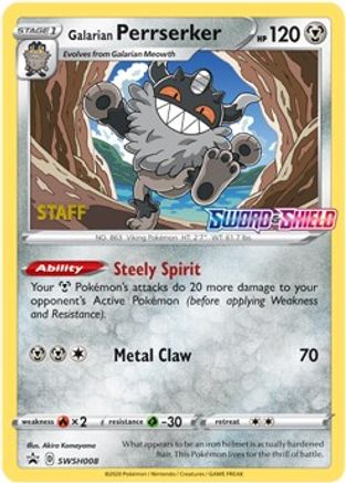 Galarian Perrserker SWSH008  - Holofoil SWSH Sword & Shield Promo Cards - Promo