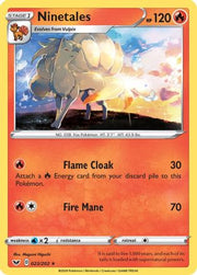 Ninetales 023/202  - Reverse Holofoil SWSH01 Sword & Shield Base Set - Rare