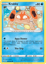 Krabby (042) 042/202  - Reverse Holofoil SWSH01 Sword & Shield Base Set - Common