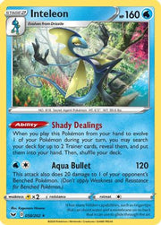 Inteleon (058) 058/202  - Reverse Holofoil SWSH01 Sword & Shield Base Set - Holo Rare