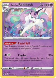 Galarian Rapidash 082/202  - Reverse Holofoil SWSH01 Sword & Shield Base Set - Rare