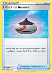 Evolution Incense 163/202  - Reverse Holofoil SWSH01 Sword & Shield Base Set - Uncommon
