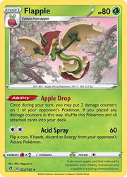 Flapple 022/192  - Reverse Holofoil SWSH02 Rebel Clash - Holo Rare