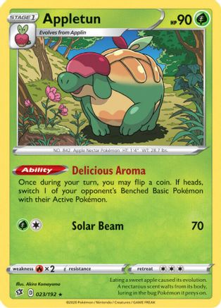 Appletun 023/192  - Holofoil SWSH02 Rebel Clash - Holo Rare