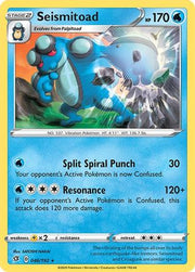 Seismitoad 046  SWSH02 Rebel Clash - Rare