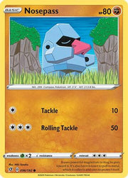 Nosepass 096/192  - Reverse Holofoil SWSH02 Rebel Clash - Common