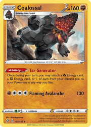 Coalossal 107/192  - Reverse Holofoil SWSH02 Rebel Clash - Holo Rare