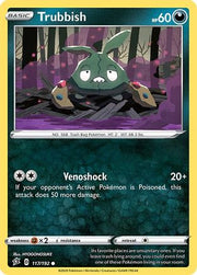 Trubbish 117/192  - Reverse Holofoil SWSH02 Rebel Clash - Common