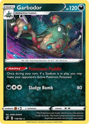 Garbodor 118/192  - Reverse Holofoil SWSH02 Rebel Clash - Rare