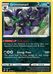 Grimmsnarl 125/192  - Reverse Holofoil SWSH02 Rebel Clash - Holo Rare