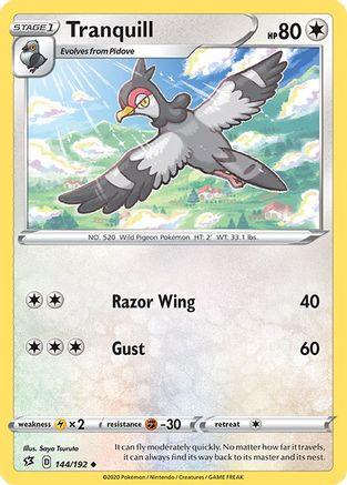 Tranquill 144/192  SWSH02 Rebel Clash - Uncommon