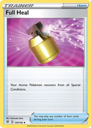 Full Heal 159/192  - Reverse Holofoil SWSH02 Rebel Clash - Uncommon