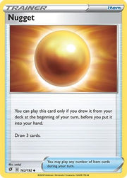 Nugget 162/192  - Reverse Holofoil SWSH02 Rebel Clash - Uncommon