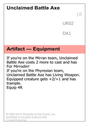 Unclaimed Battle Axe (UNK-UR02C) - Unknown Event