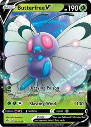 Butterfree V 001/189  - Holofoil SWSH03 Darkness Ablaze - Ultra Rare