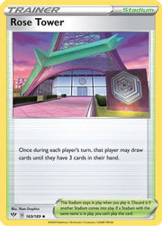 Rose Tower 169/189  - Reverse Holofoil SWSH03 Darkness Ablaze - Uncommon