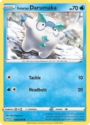 Galarian Darumaka 043/189  - Reverse Holofoil SWSH03 Darkness Ablaze - Common
