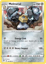 Melmetal 130/189  - Reverse Holofoil SWSH03 Darkness Ablaze - Rare