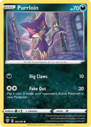 Purrloin 106/189  SWSH03 Darkness Ablaze - Common