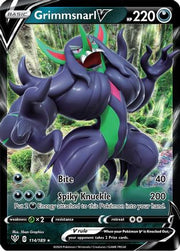 Grimmsnarl V 114/189  - Holofoil SWSH03 Darkness Ablaze - Ultra Rare