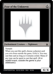 Fear of the Unknown (UNK-RC06B) - Unknown Event: (enchantment)