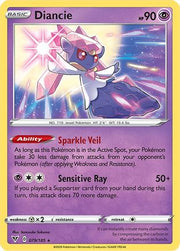 Diancie 079/185  - Reverse Holofoil SWSH04 Vivid Voltage - Holo Rare
