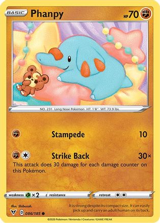 Phanpy 086/185  SWSH04 Vivid Voltage - Common