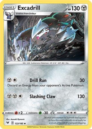 Excadrill 122/185  SWSH04 Vivid Voltage - Uncommon