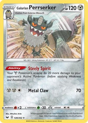 Galarian Perrserker 128/202 (SWSH Base Set) 128/202  Deck Exclusives - Rare