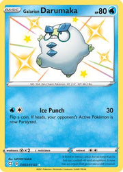 Galarian Darumaka SV023/SV122  - Holofoil Shining Fates Shiny Vault - Shiny Holo Rare