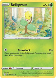 Bellsprout 001/163  - Reverse Holofoil SWSH05 Battle Styles - Common