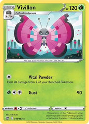 Vivillon 013/163  - Reverse Holofoil SWSH05 Battle Styles - Rare